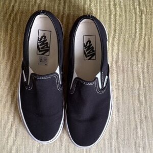 Vans Classic Black Slip-On Sneakers. Men’s size 6.5 or Woman’s 8.0